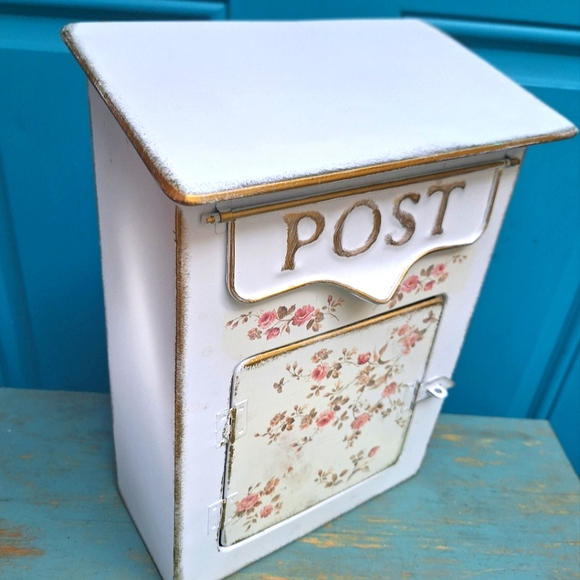 Ashland Vintage Reproduction Metal Mailbox Floral Tea Garden NWT New with Tag - Picture 10 of 13